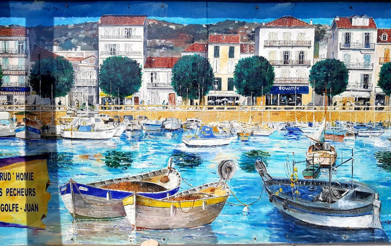 T2 Coquet Proche Plages, Port Et Centre Ville Golfe-Juan Buitenkant foto